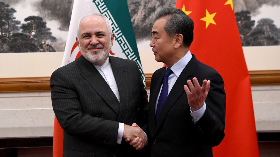 China FM Wang Yi and Iranian FM Mohammad Javad Zarif