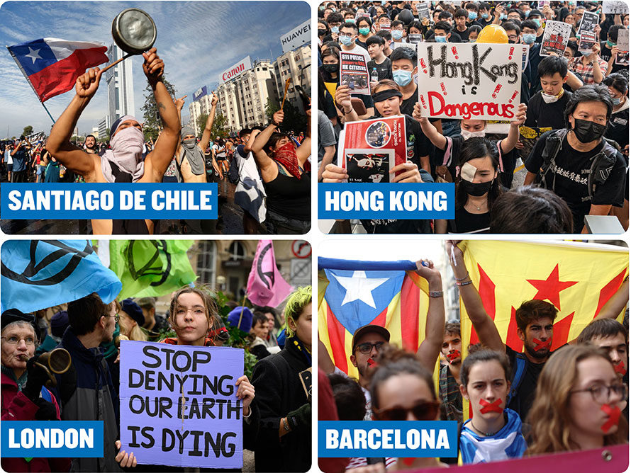 protests global unrest