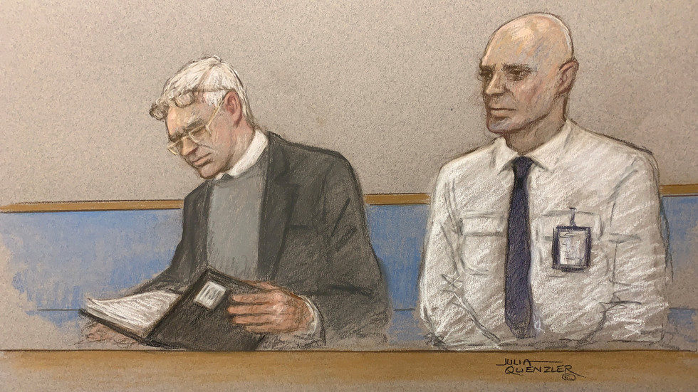 assange extradition trial court sketch