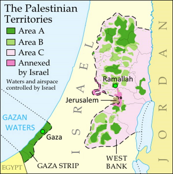 israel west bank area a b c annex