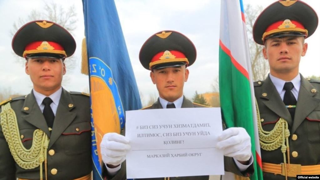 Soldiers in Uzbekistan coronavirus