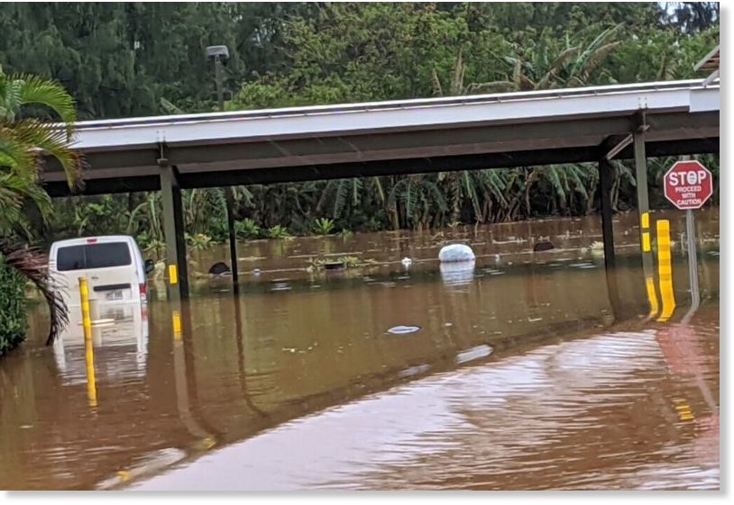 8 inches of overnight rainfall brings flash flooding to Kauai, Hawaii