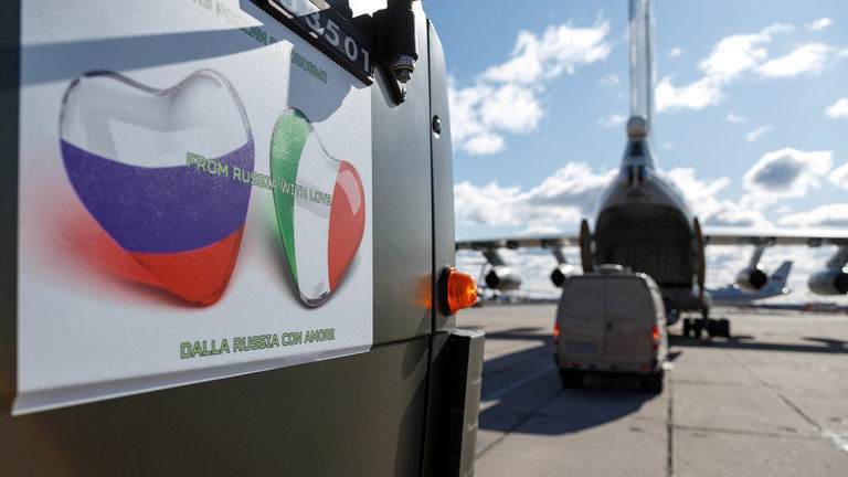 russia aid italy
