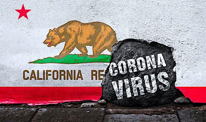 Wall CA flag/Virus