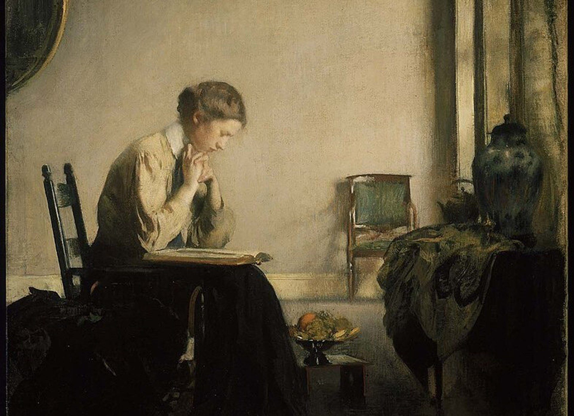 Girl Reading Edmund Charles Tarbell