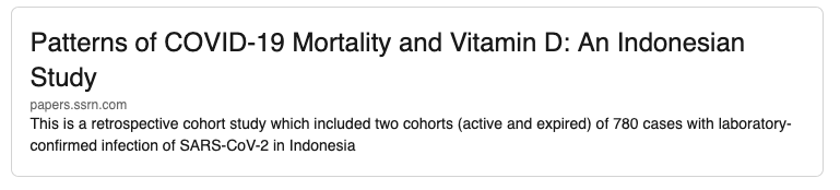 Covid-19 Vitamin D Indonesia study