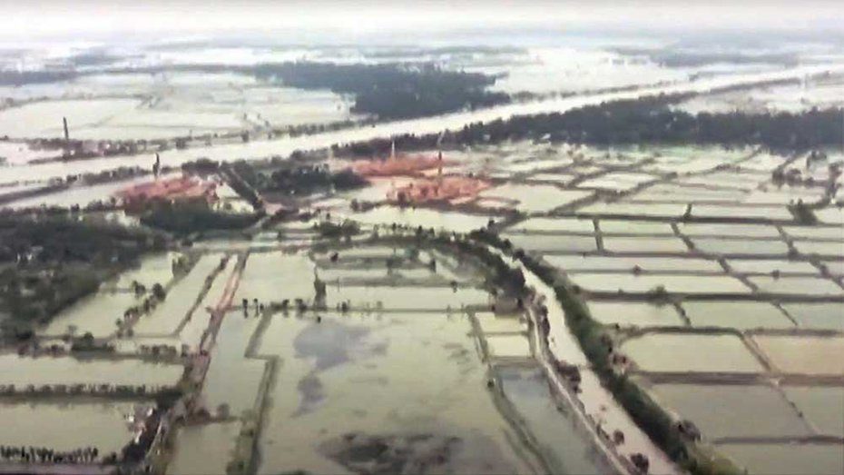 Click to enlarge An aerial view of cyclone Amphan affected areas in West Bengal, Friday, May 22, 2020.
