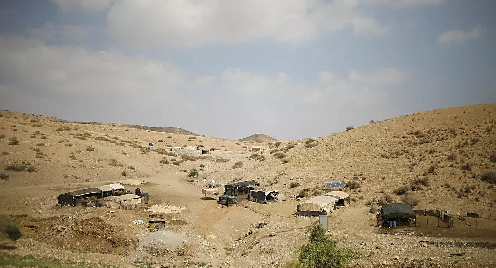 West bank palestinian village