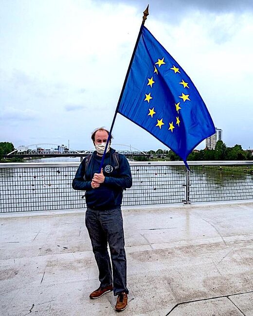 man and EUflag