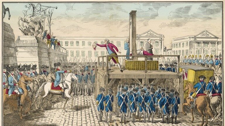 Execution of Louis XVI during the French Revolution
