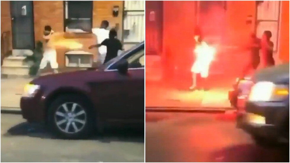 Mob unleashes brutal fireworks attack on man in Baltimore