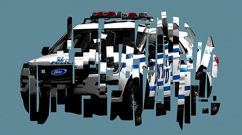 police car graphic fracture