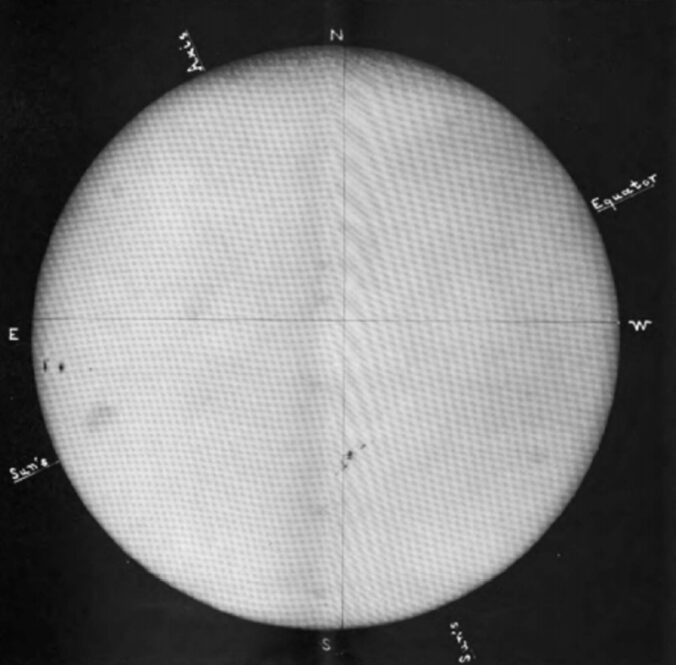 A photo of the sun on Oct. 31, 1903, from the Royal Observatory in Greenwich