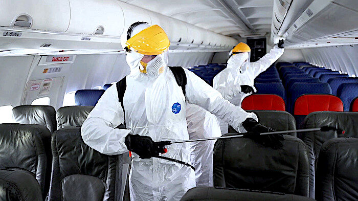 Plane disinfectant