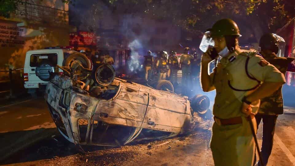 riots bengaluru India facbook post