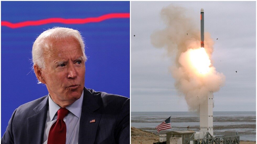 Joe biden ballistic missile launch warmonger
