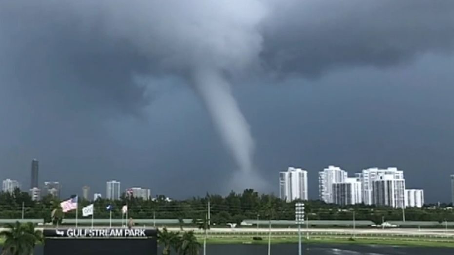 Multiple Florida residents captured video of a waterspout sliding up the coast.