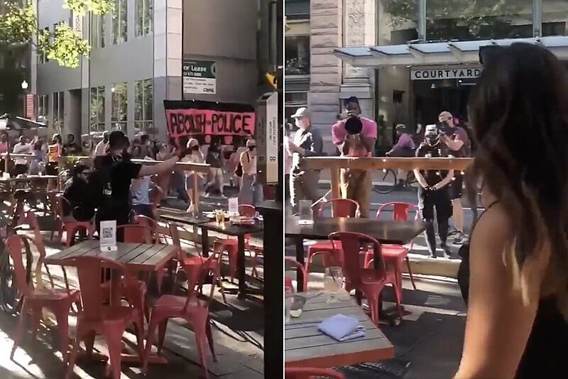 blm pittsburgh resturant protest harass patrons