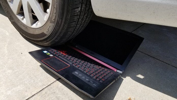 computer car run over