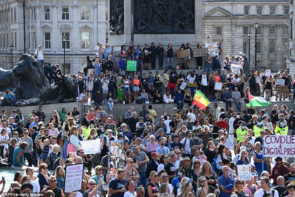 London protest lockdown