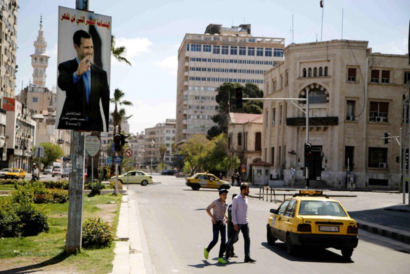syria Damascus street scene