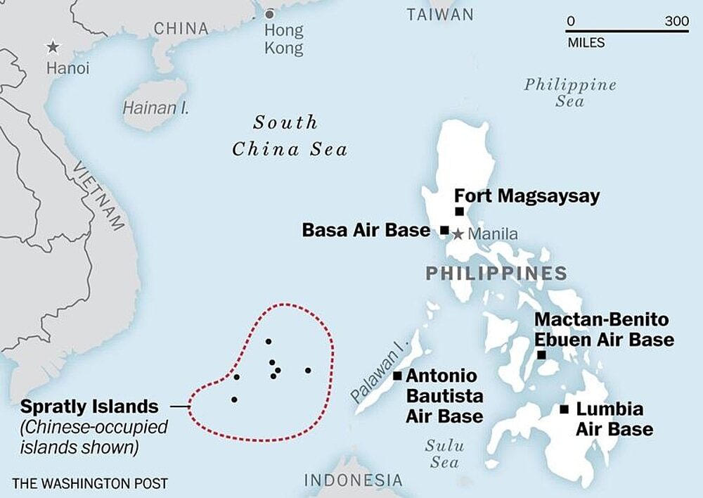 spratly islands dispute china sea US bases