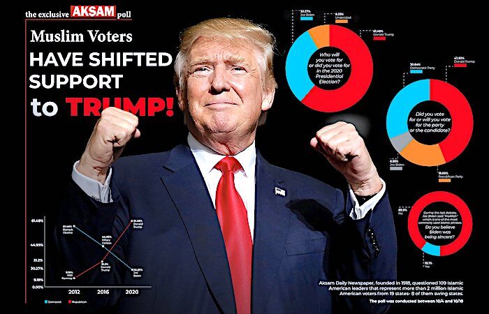Trump/Muslim voter trend charts