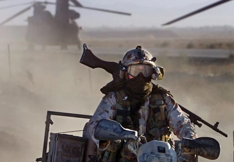 Australian SAS soldiers on patrol near Bagram, Afghanistan.Credit:
