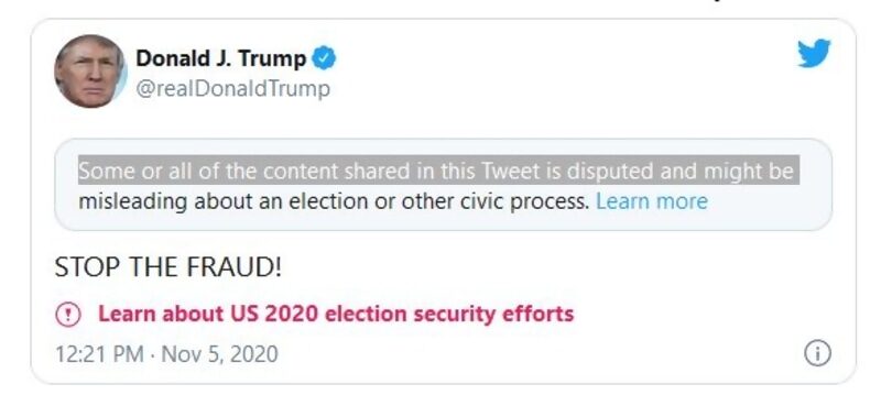trump tweet censored twitter