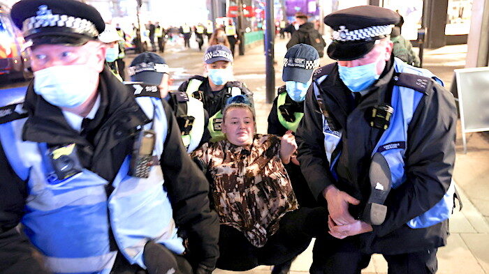 Protestor arrested
