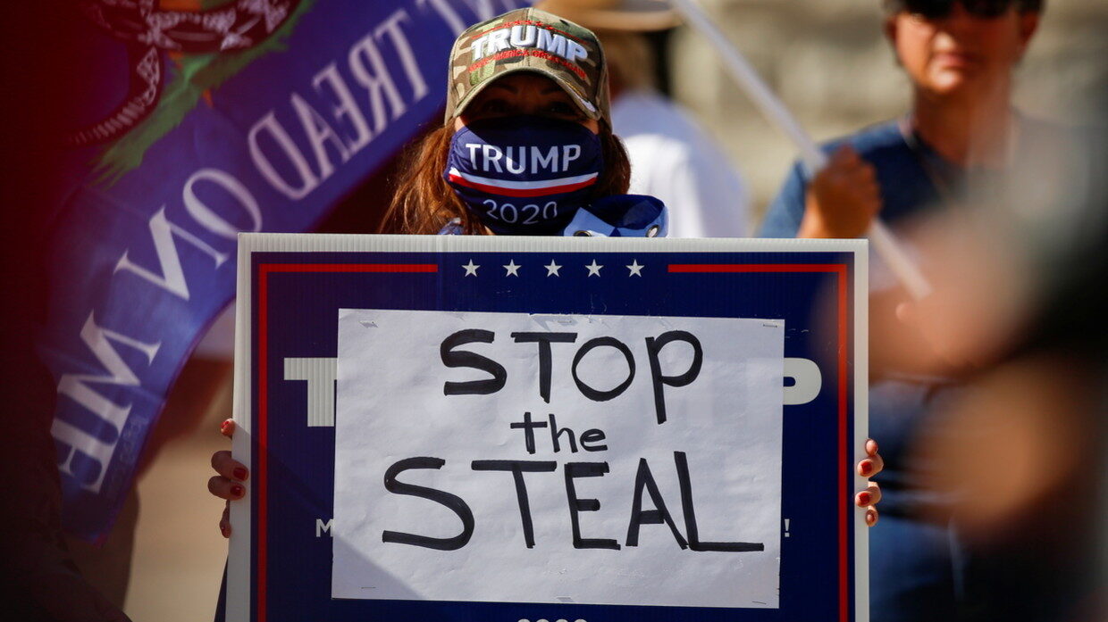 stop the steal protester