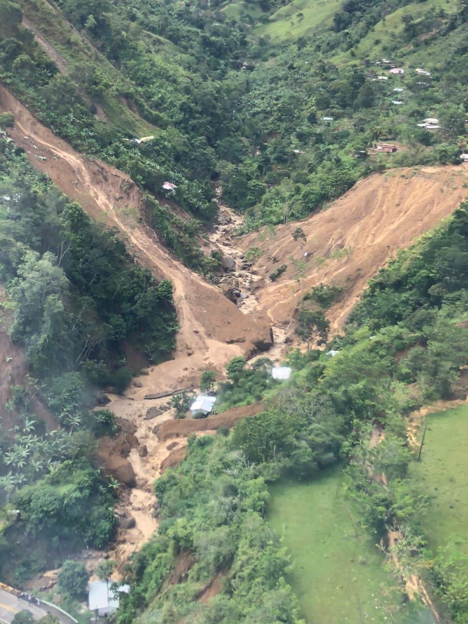 Landslide in Dabeiba, Antioquia, Colombia, November 2020