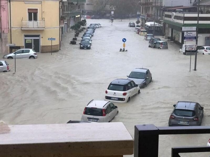 Floods in Crotone, Calabria, Italy, November 2020.