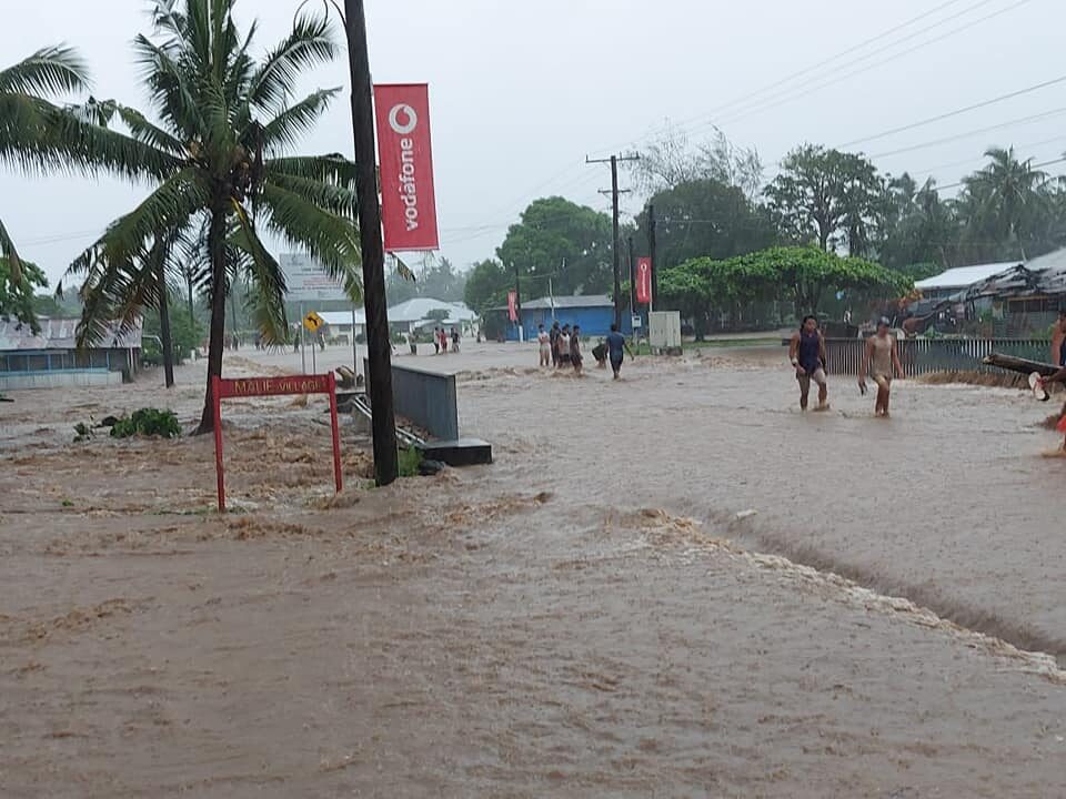 Floods in Apia, Samoa, December 2020.