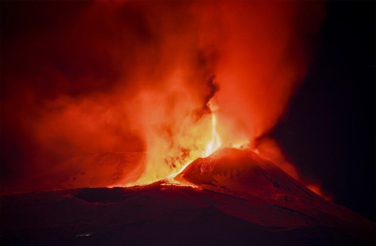 Click to enlarge This eruption came from the Southeast Crater
