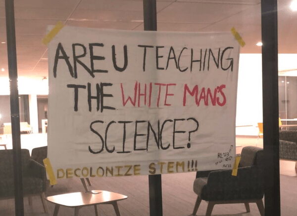 White man's science poster