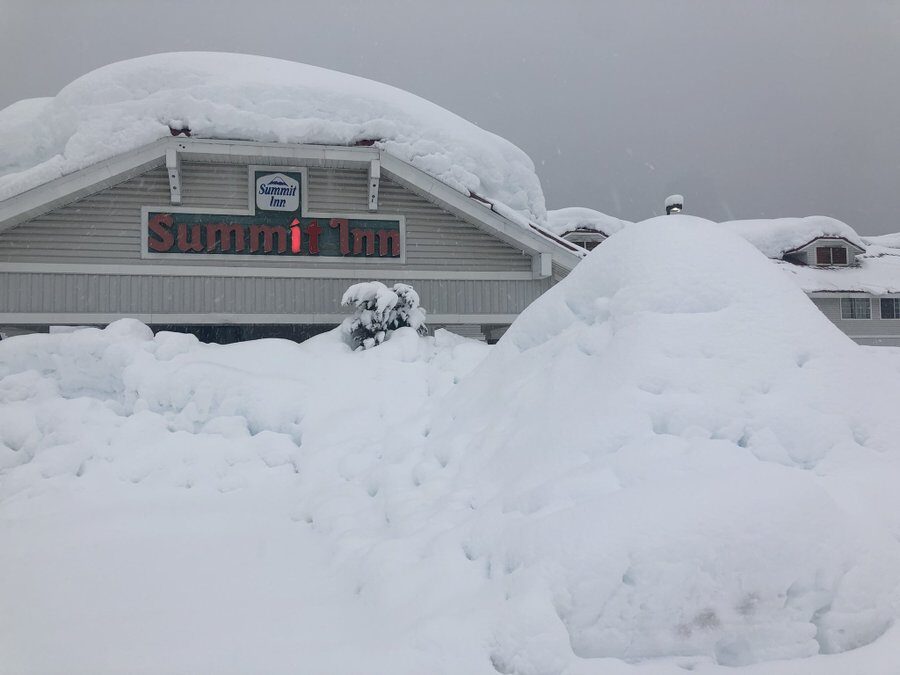 Just a little bit of snow up at Snoqualmie Pass. That’s a car buried under that mound of snow. 50” of snow and counting in the last week!
