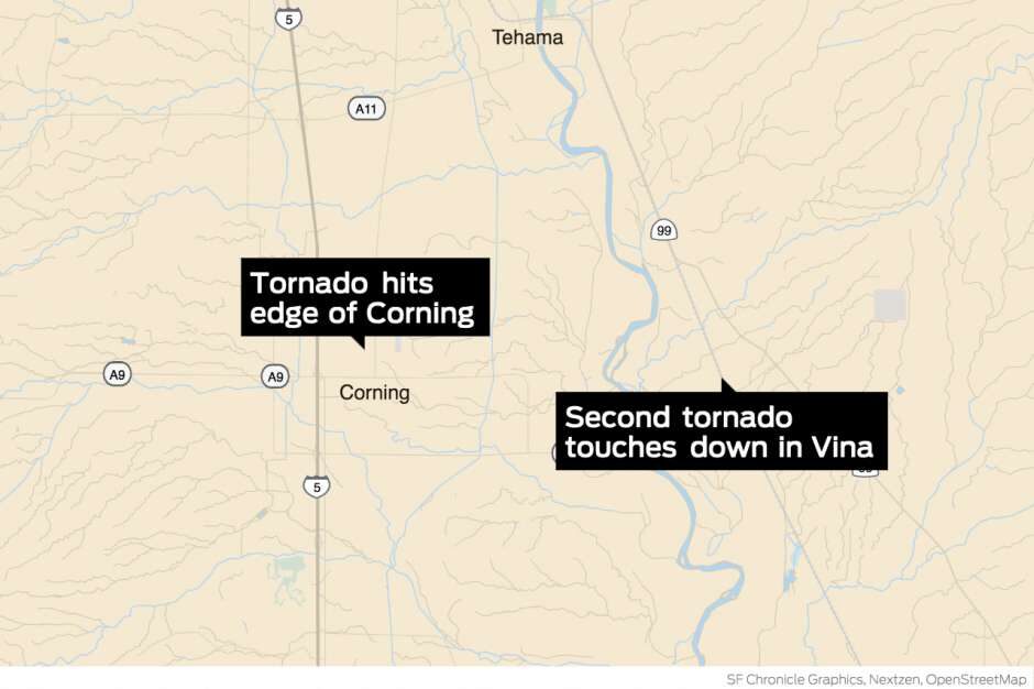 Two tornadoes touch down in Tehama County