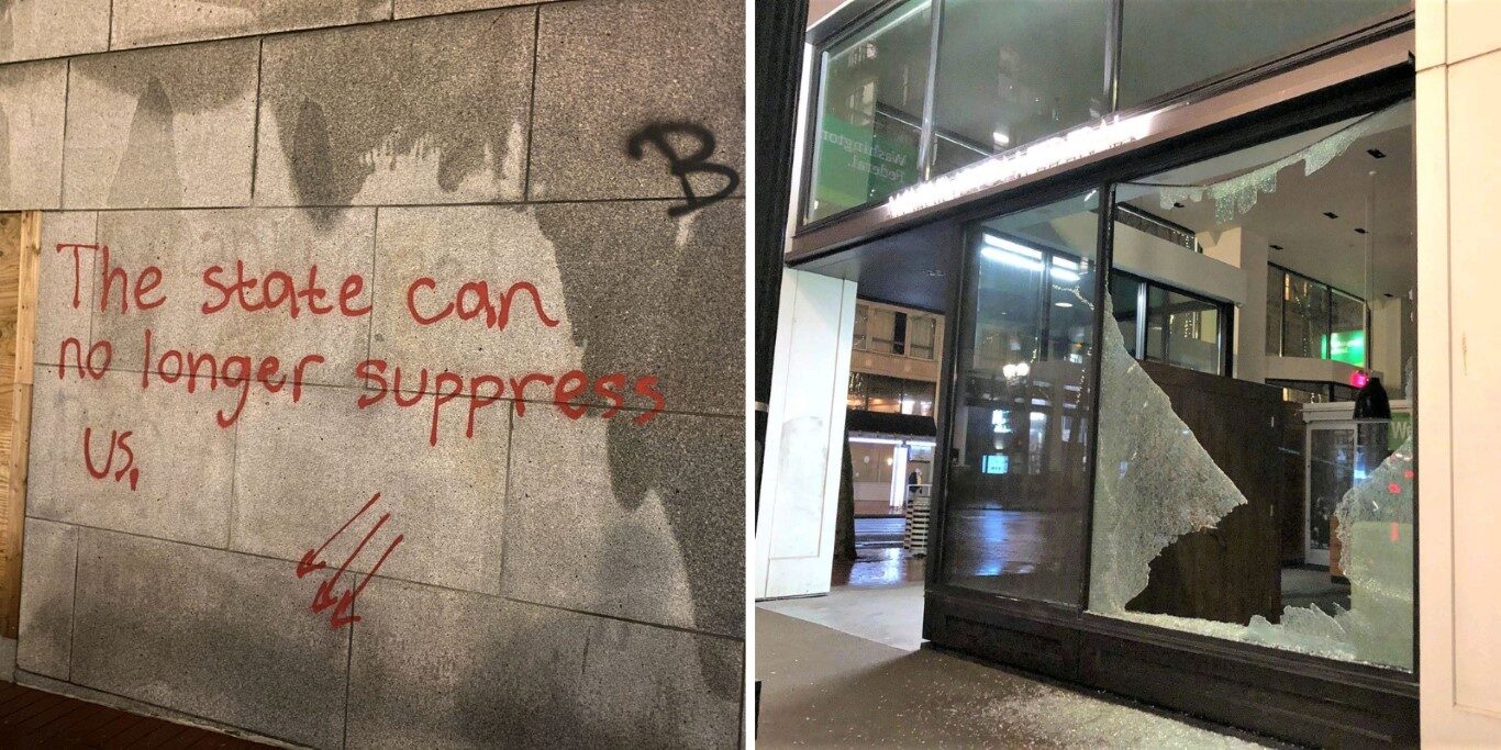 antifa vandalism portland