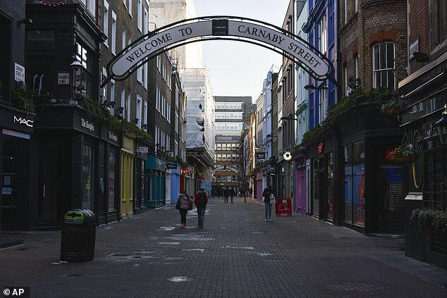 Carnaby street under lockdown london