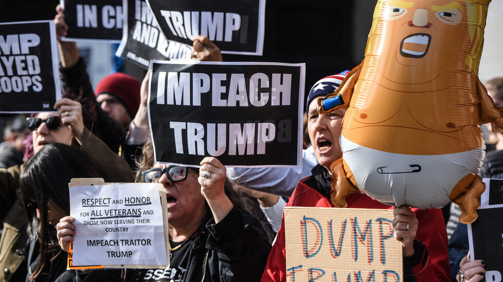 impeach trump sign protest