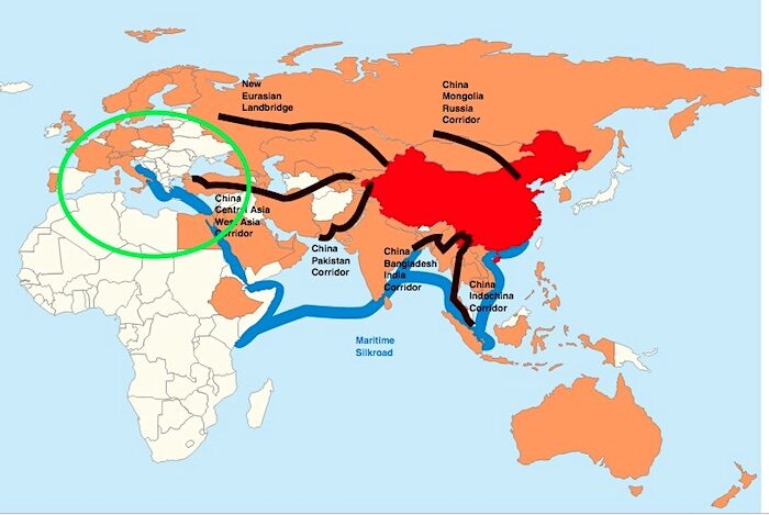 Trade route map