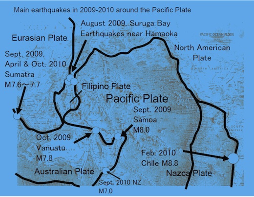 Pacific Plate Quake Map