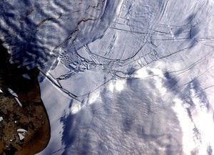 Click to enlarge satellite view of ice