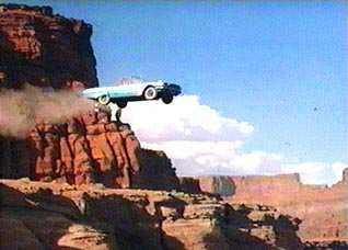 Car Over The Cliff
