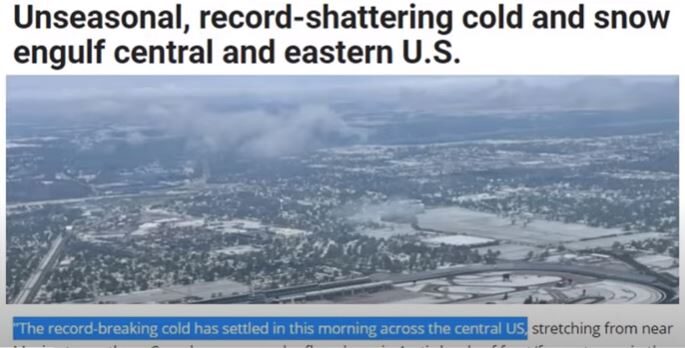 Record cold in US