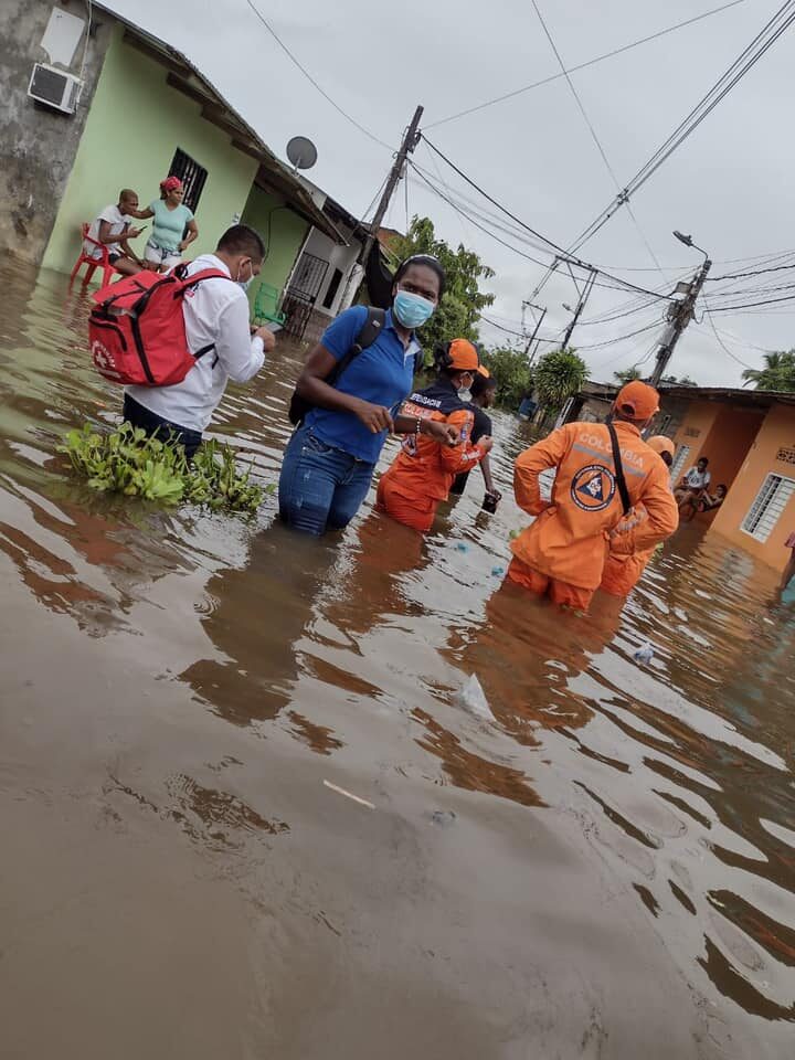 Floods El Bagre, Antioquia, 09 June 2021.