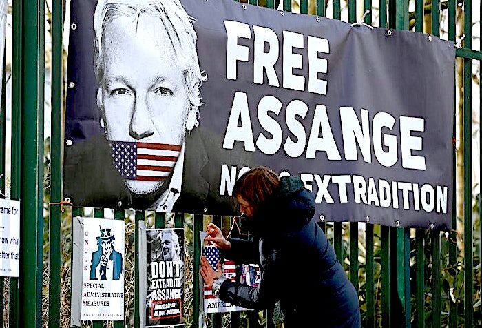 Assange banner
