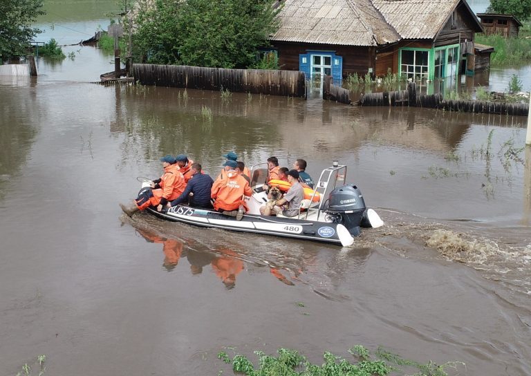 Floods in Shilkinsky district Zabaykalsky Krai, Russia, July 202
