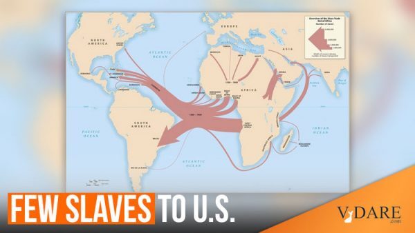 few slaves to US